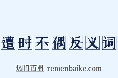 遭时不偶反义词是什么意思的图片